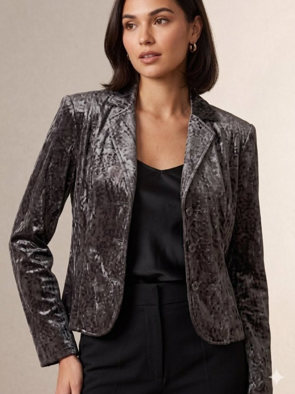 Vintage Burnout Velvet Paisley Blazer Jacket – Whimsigoth Goth Layering Coat (M)